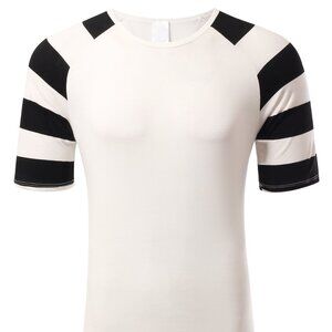 FXN Men's Hipster Short Sleeve Tee WhiteBlack